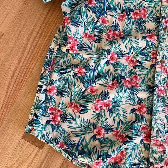 Lazer‎ Garment Company Multicolor floral tropical button up graphic Shirt Large - Picture 2 of 5